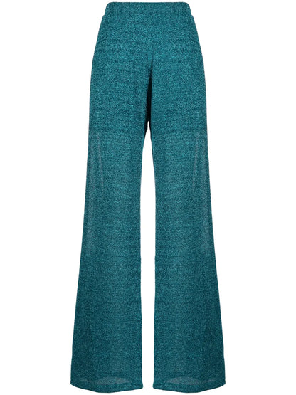 Lurex Wide-Leg Trousers