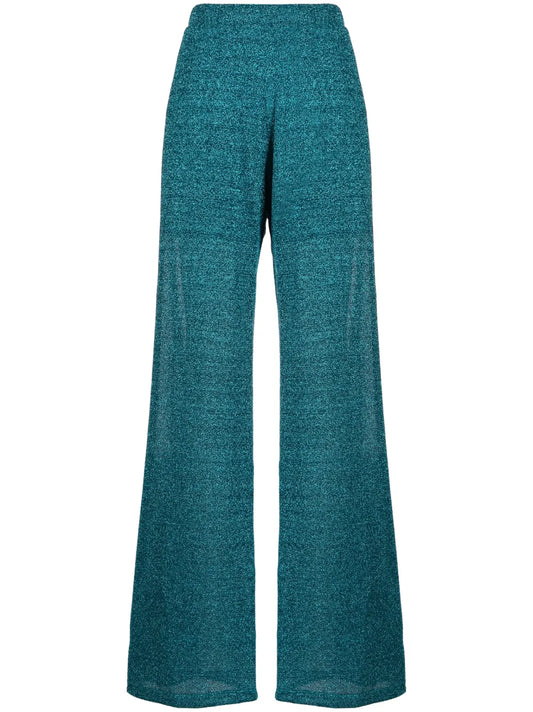 Lurex Wide-Leg Trousers