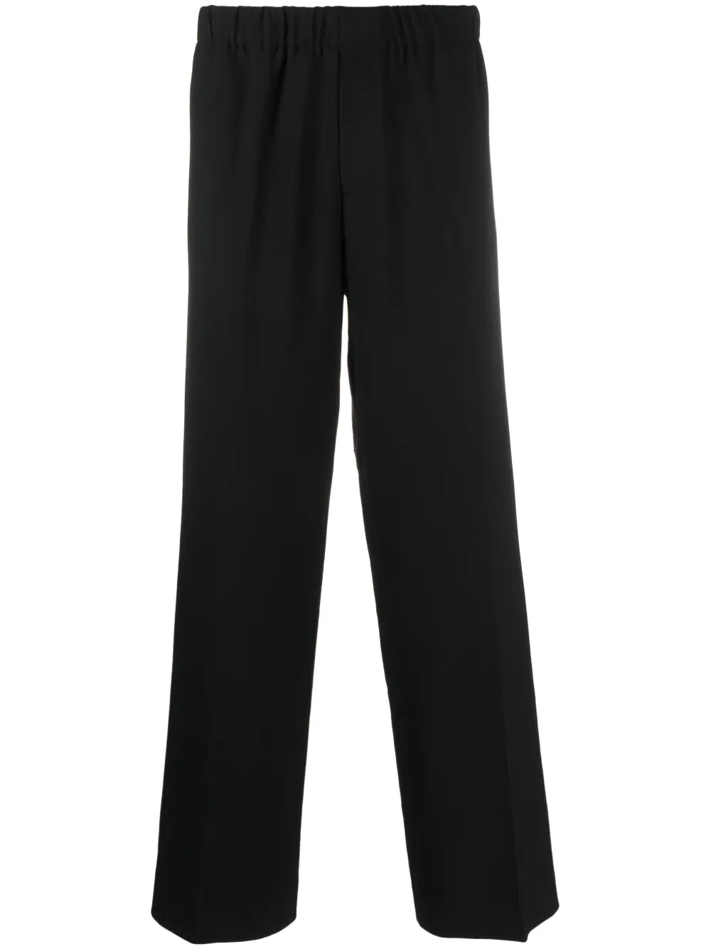 Elasticated Cotton Wide-Leg Trousers