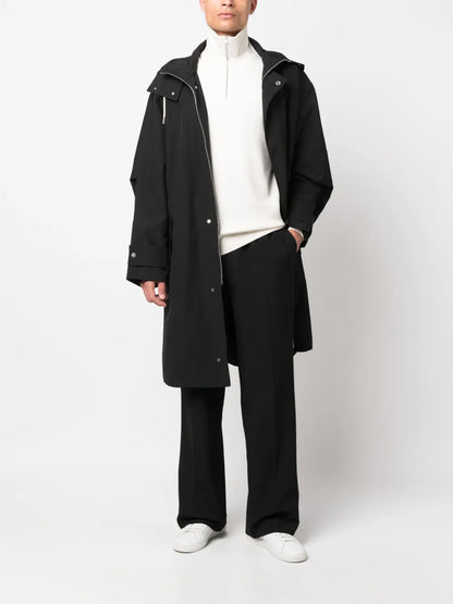 Elasticated Cotton Wide-Leg Trousers