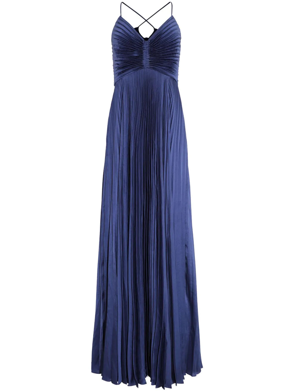 Aries Pleated Satin Gown