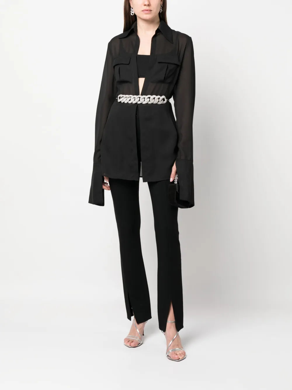 Georgette Semi-Sheer Shirt