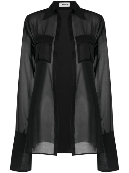 Georgette Semi-Sheer Shirt