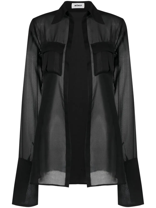 Georgette Semi-Sheer Shirt