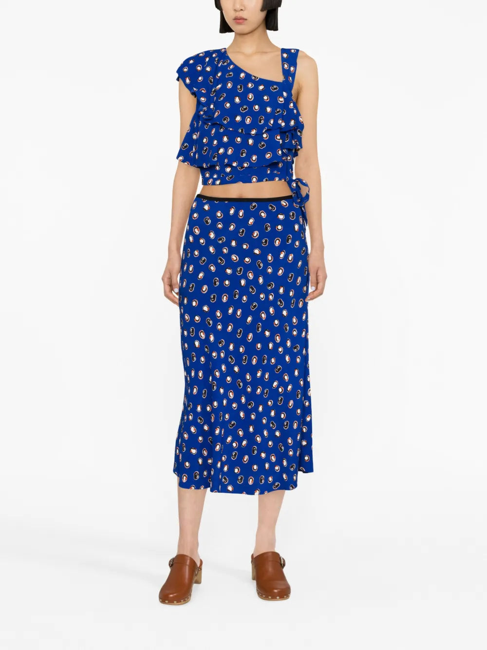 Abstract-Print Crop Top