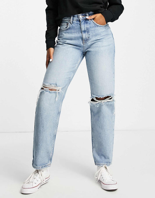 Robyn Distressed Straight Leg Jeans