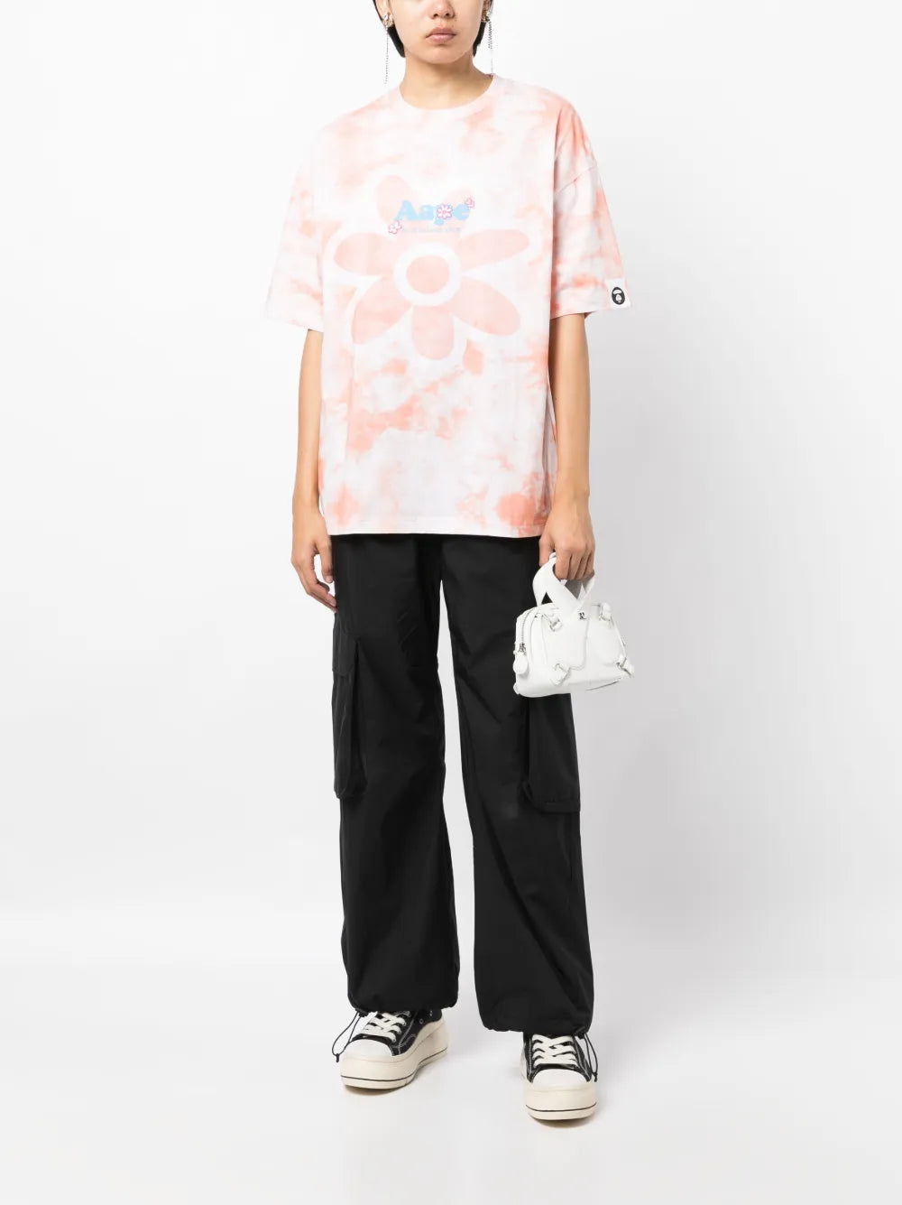 Logo-Print Tie-Dye Cotton T-Shirt