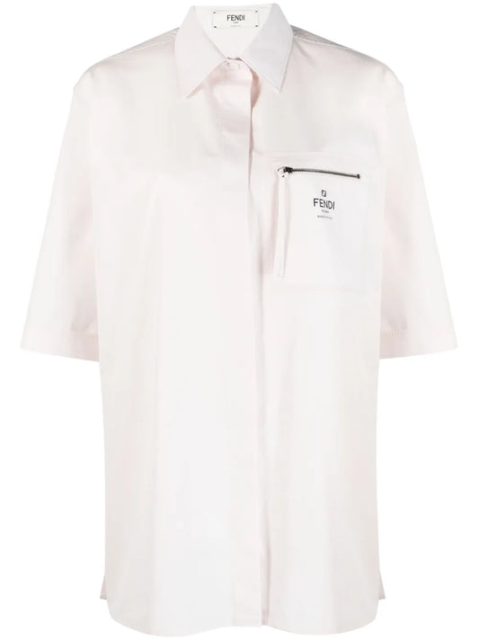 Logo-Print Cotton Shirt