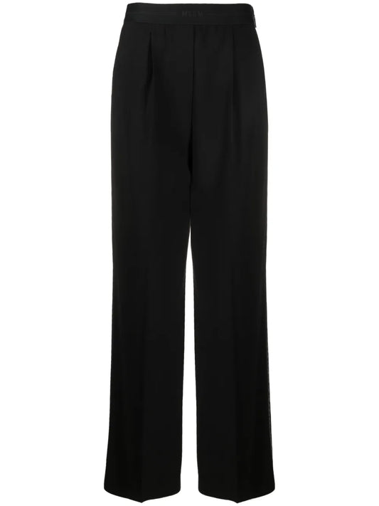 Wide-Leg Tailored Trousers