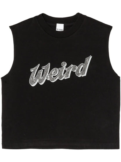 Rhinestone Cropped Vest