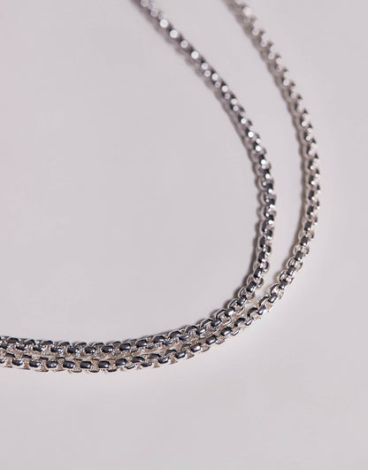 Layered Box Chain Necklace