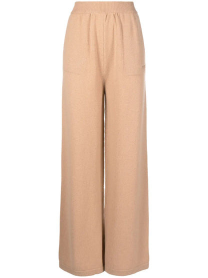 Embroidered-Logo Knit Trousers