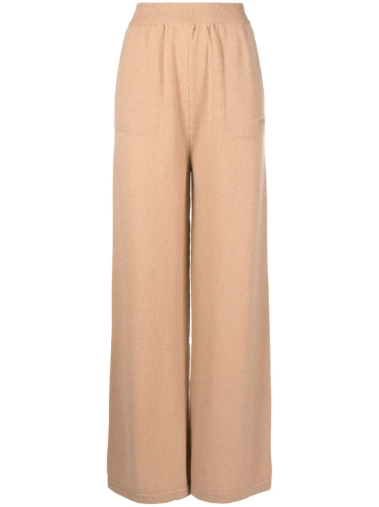 Embroidered-Logo Knit Trousers