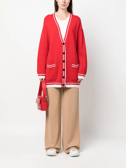 Embroidered-Logo Knit Trousers