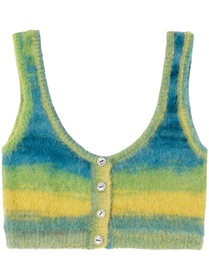 Marl-Knit Cropped Bra