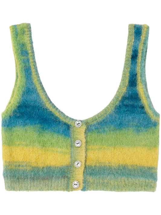 Marl-Knit Cropped Bra