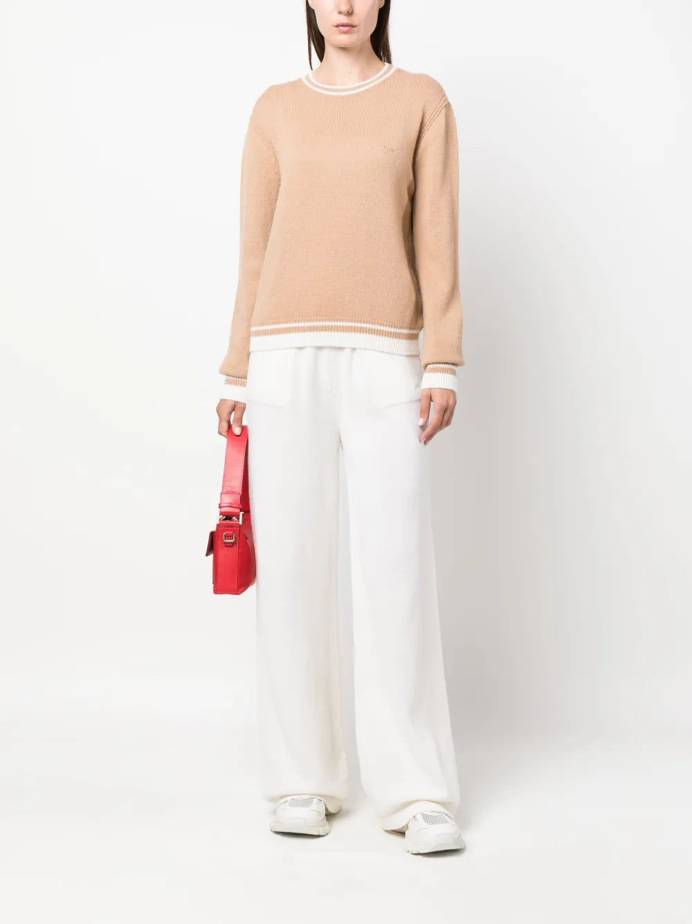 Logo-Embroidered Round-Neck Jumper