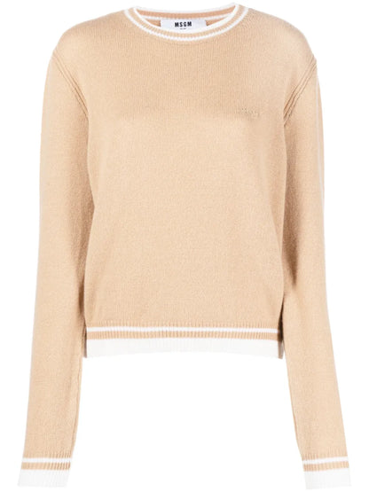 Logo-Embroidered Round-Neck Jumper
