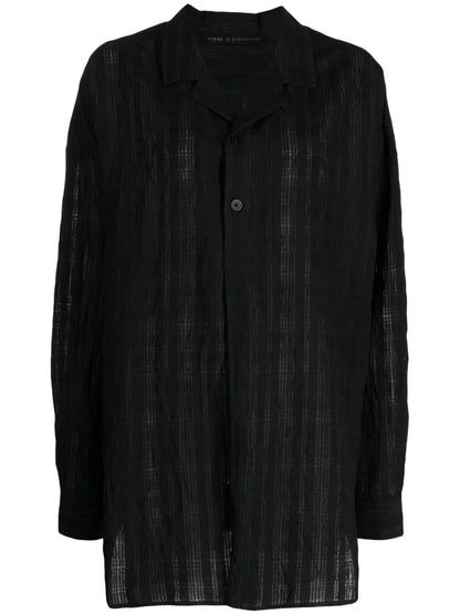 Semi-Sheer Long-Sleeve Shirt