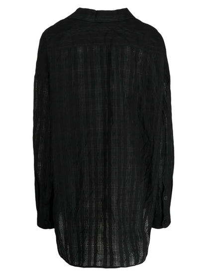 Semi-Sheer Long-Sleeve Shirt