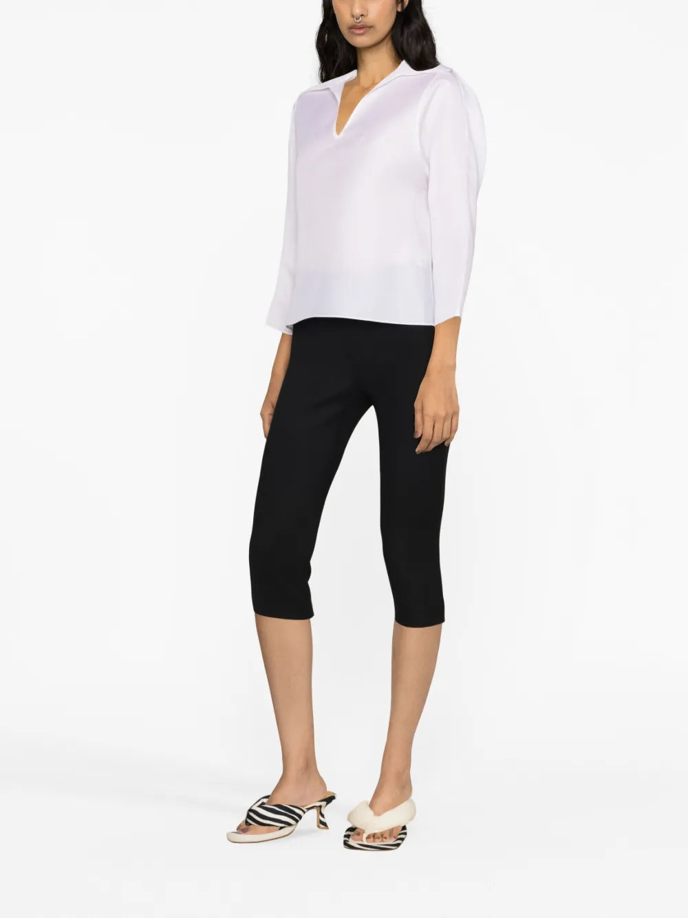 Cropped Crepe Leggings