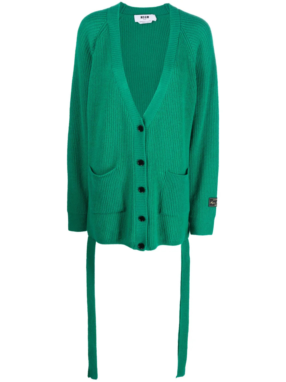 Ribbed-Knit Wool-Blend Cardigan