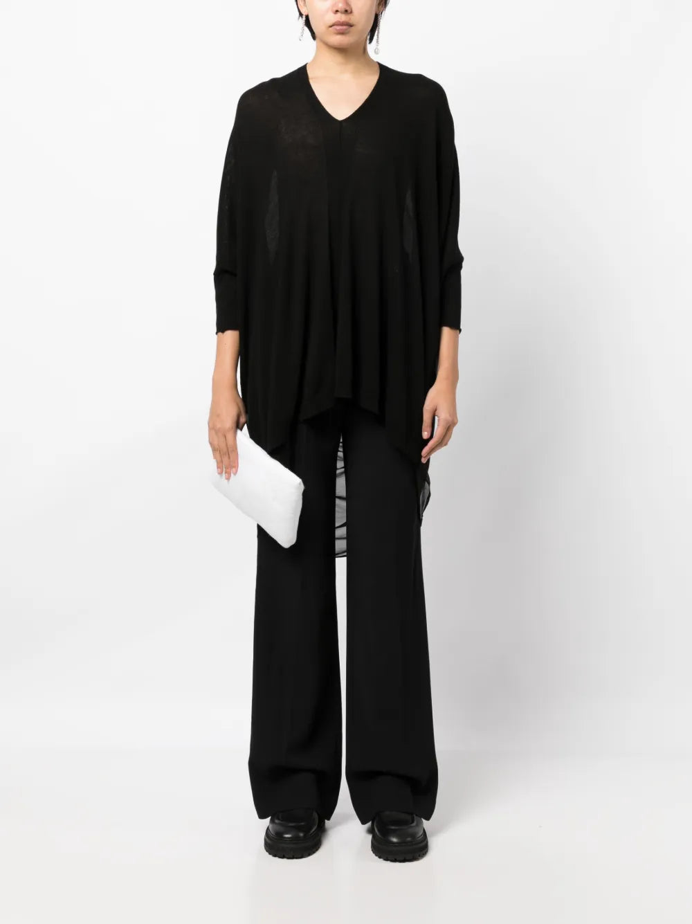 V-Neck Long-Sleeve Blouse