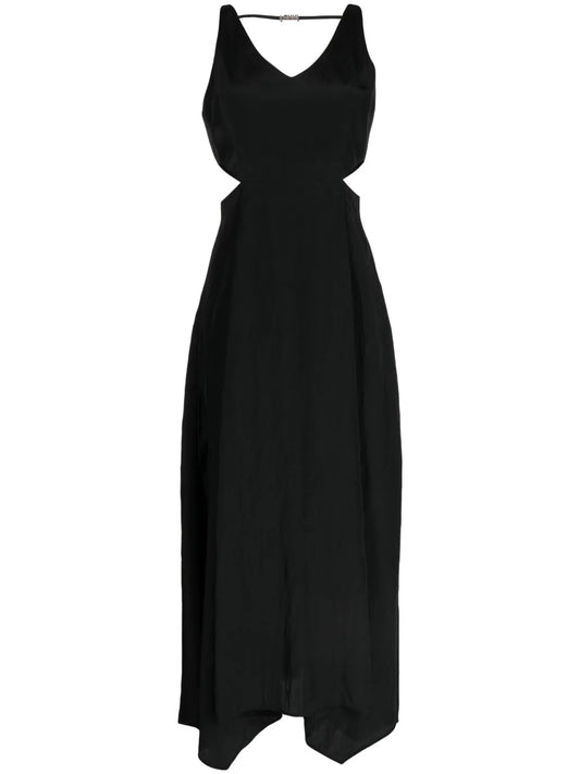 Open-Side V-Neck Dress