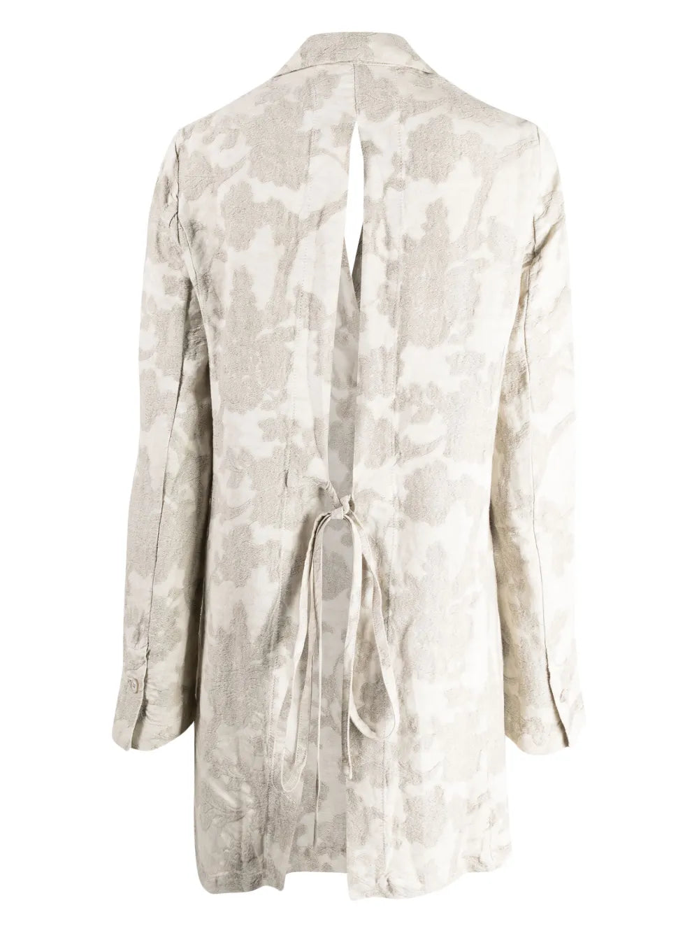 Embroidered-Flower Blazer