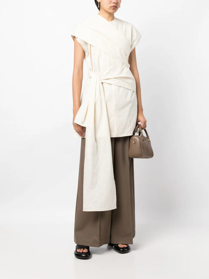 Asymmetric Cotton Blouse