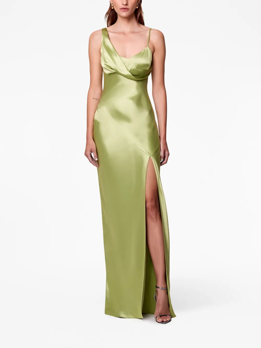 Duna One-Shoulder Satin Dress