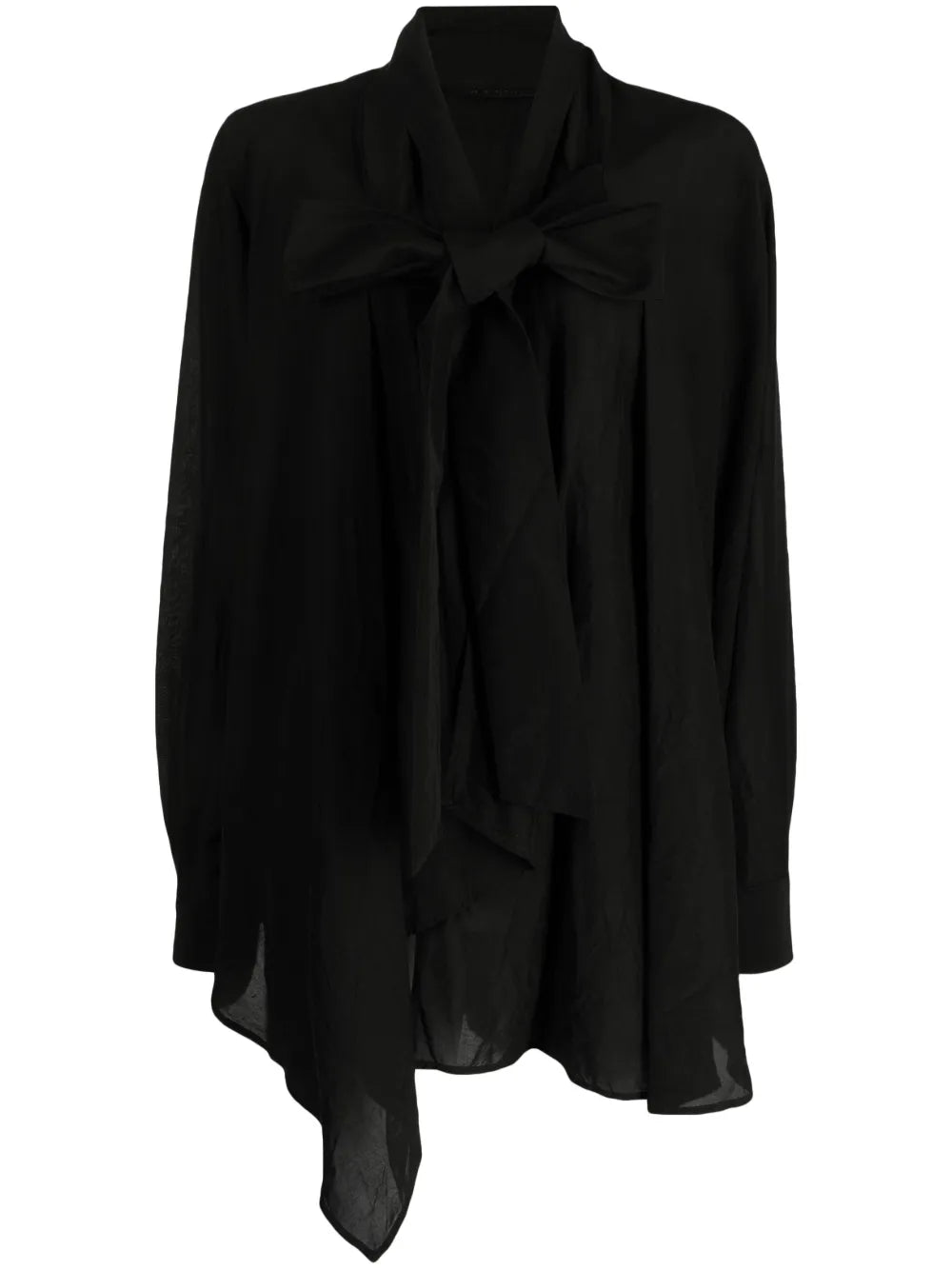 Knot-Detailing Long-Sleeve Blouse