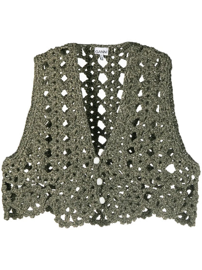 Crochet-Knit Crop Top