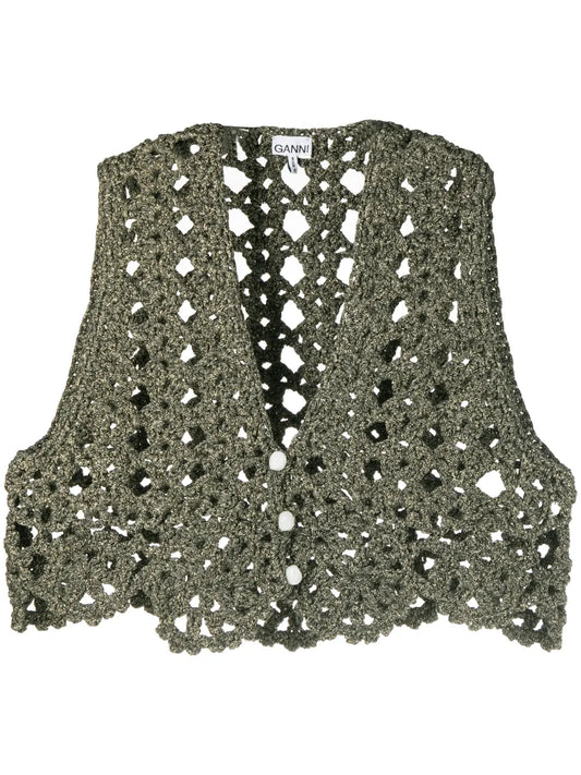 Crochet-Knit Crop Top