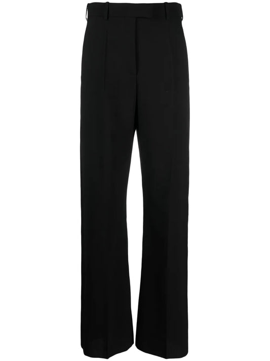 Straight-Leg Wool Trousers
