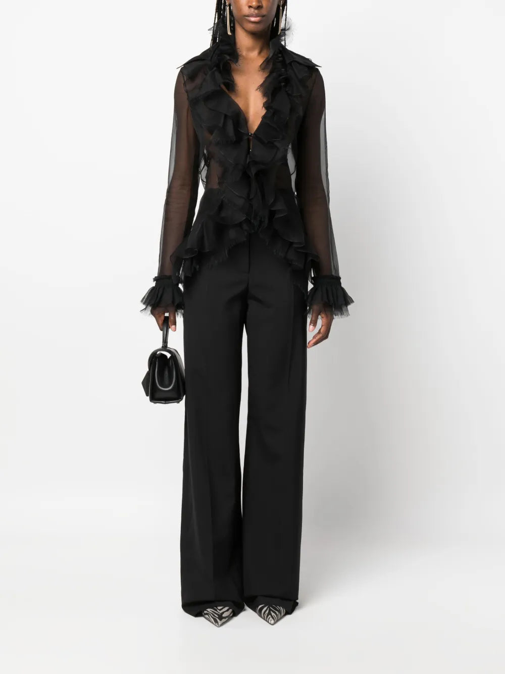 Straight-Leg Wool Trousers
