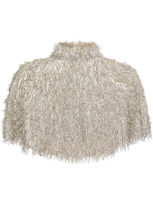 Bon High-Neck Cropped Cape