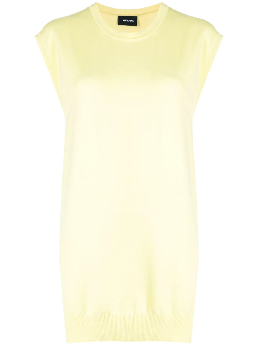 Cap-Sleeved Fine-Knit Dress