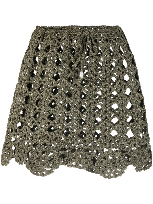 Crochet-Knit Miniskirt