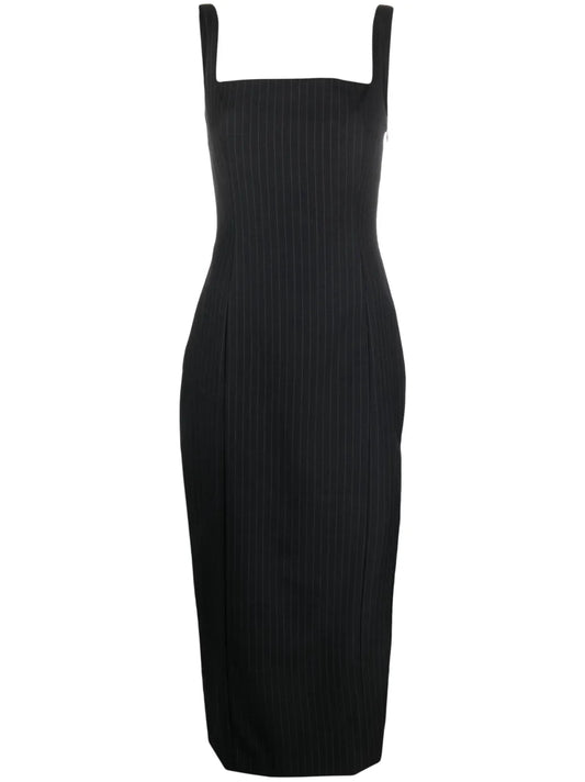 Pinstripe Midi Dress