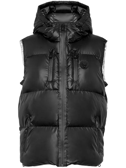 Logo-Print Puffer Gilet