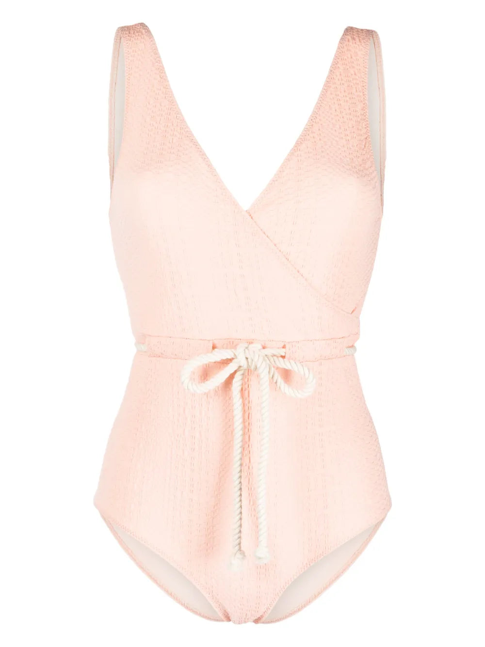 Belted V-Neck Swimsuit