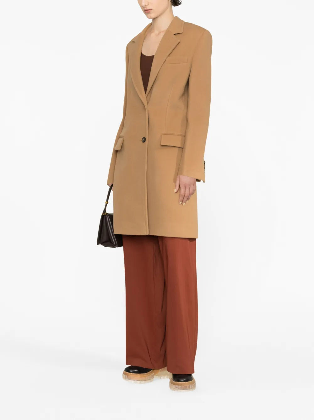 Single-Breasted Wool Coat