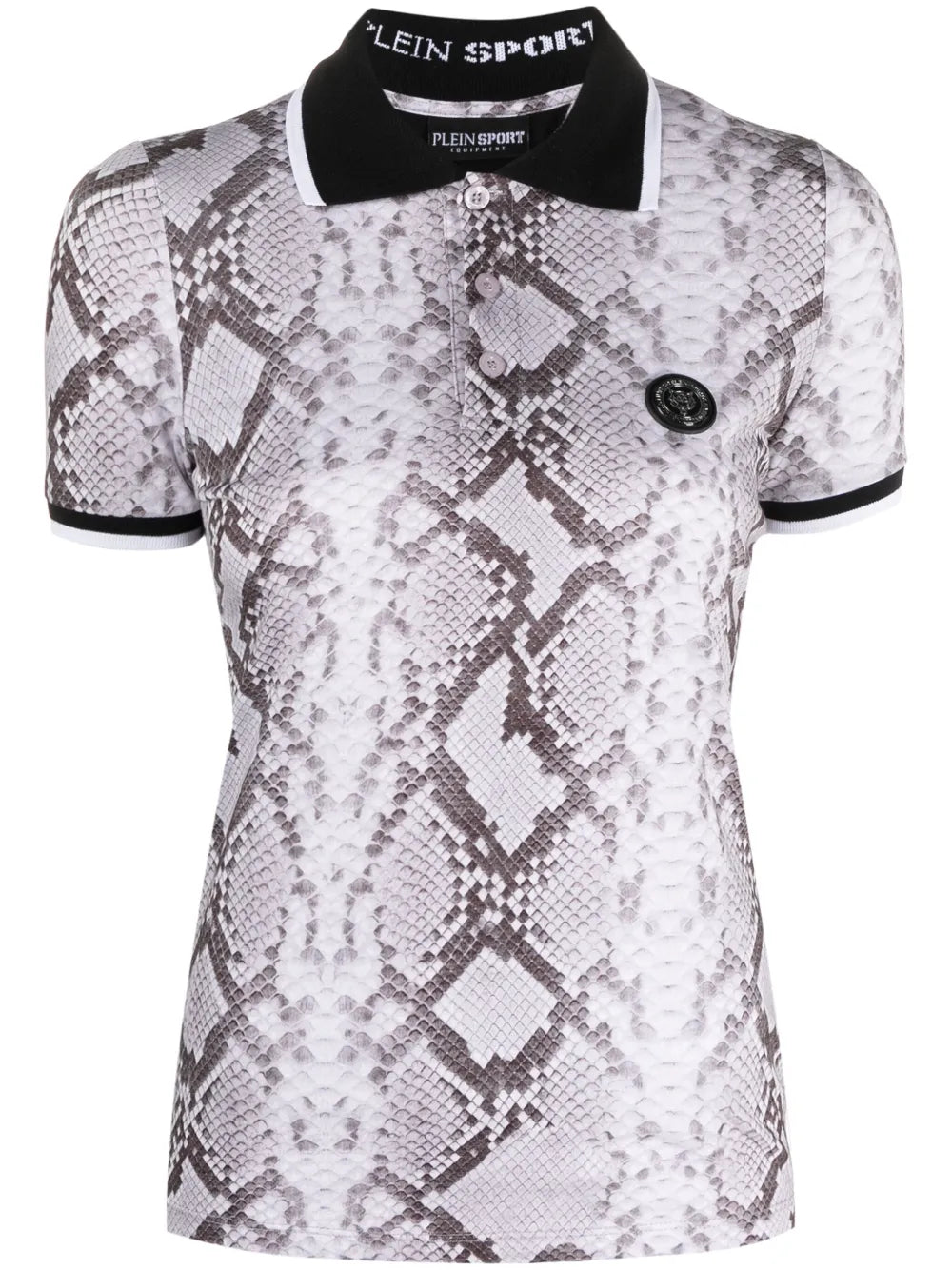 Snake-Print Logo-Lettering Top