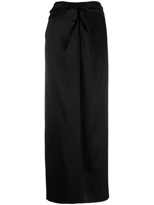 Heida Satin Wrap Maxi Skirt