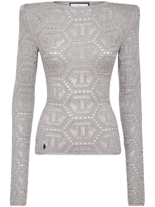 Logo-Embroidered Knitted Top