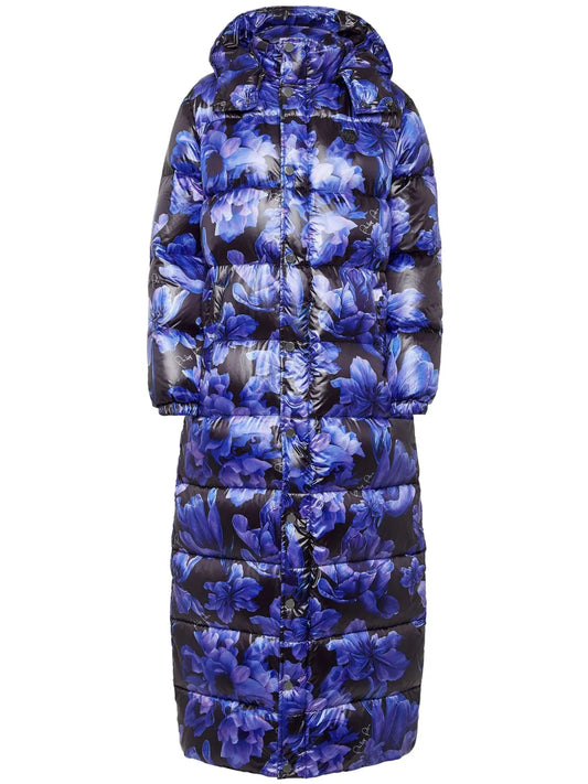 Floral-Print Feather-Down Jacket