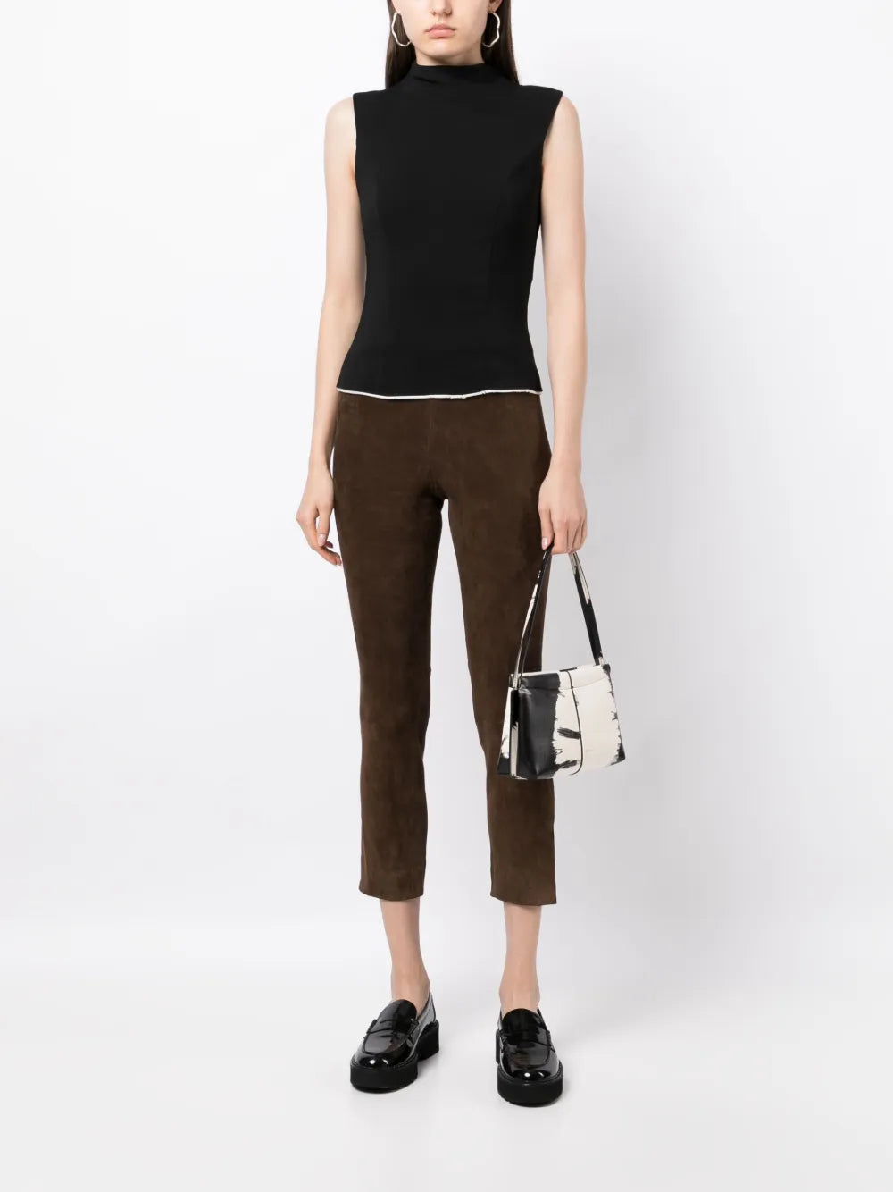 Cropped Suede Trousers