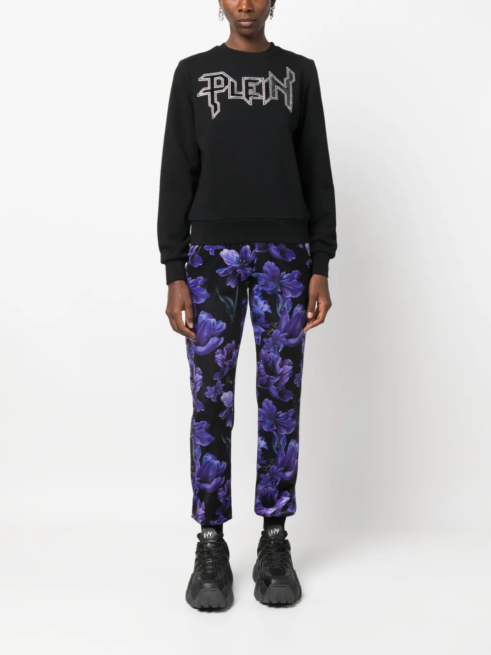 Floral-Print Logo-Appliqué Track Pants
