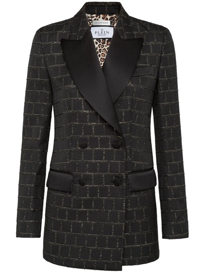 Sartorial Jacquard Double-Breasted Blazer